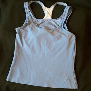 Adidas light blue active tank